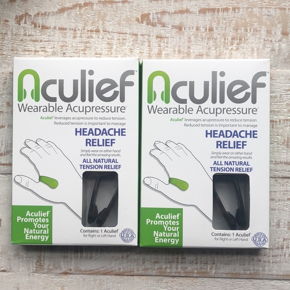 Aculief 2-Pack Wearable Acupressure for Headache and Tension Relief - New in Box - Picture 1 of 3